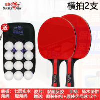 龙云天盾正品乒乓球拍双拍九星级高弹专业训练比赛横拍直拍成品拍套装 九星至尊版麒麟s6款[乒乓球拍 横拍]2支
