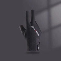 龙云天盾台球手套职业高档防滑男女专业露指桌球专用薄款斯诺克露三指透气 黑灰(右手)