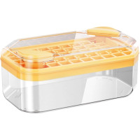 龙云天盾冰块模具冰格模具按压式储冰盒制冰模具家用冰箱制冰块双层100格