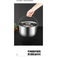 龙云天盾猪油罐304不锈钢食品级耐高温储油壶猪油容器厨房大容量滤油盆[带滤网+盖+拎手]2.5L