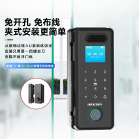 海康威视(HIKVISION)玻璃门指纹锁免开孔 办公室密码锁 智能锁门禁锁ic卡门禁手机蓝牙小程序管理