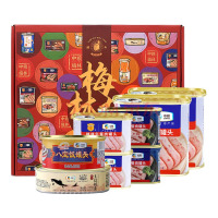 梅林(MALING)中粮梅林午餐肉罐头礼盒 梅林万事顺午餐肉礼盒2049g