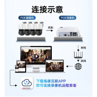 海康威视(HIKVISION)无线wifi监控摄像头家用室内外360度无死角带夜视 防尘防水手机远程监视器4台Q3P5M