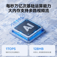 中兴(ZTE)小兴看看SC50云台版500万像素3K 超微光全彩 AI人形侦测手机查看双频家用摄像头监控 白色
