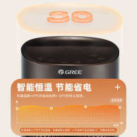 格力(GREE) 取暖器家用立式暖风机速热电暖风智能定时电暖器遥控客厅卧室热风机烤火炉电暖气片 遥控款-黑色 NTFH-