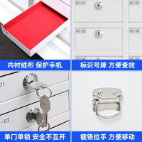 汇云星手机存放柜绒布内衬寄存柜保管柜密集式手机存放柜抽屉式 35格带底存放柜 0.8mm