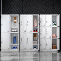 汇云星更衣柜文件柜员工宿舍储物柜办公柜子存包柜学校工厂宿舍铁皮衣柜 五门更衣柜 常规款