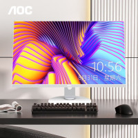 AOC 24英寸品牌一体机电脑微边框酷睿高配家用网课学习办公设计商用游戏台式整机全套 23.8升降旋转款(i3-1240