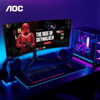 AOC 32英寸 2K高清曲面显示器 电竞高刷 1MS 台式电脑游戏液晶显示屏幕 窄边框低蓝光 2K 165HZ 曲面1