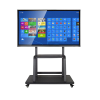 捷宇视讯 98英寸商用办公大屏 会议室液晶显示屏 智能投屏 4K超清 电脑主机显示器 开机直达 监视器 推车款