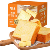 苏宁 百草味 黄油厚切吐司早餐食品6袋一箱480g 3件起售