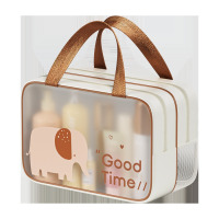 龙云天盾PVC化妆包大容量防水洗漱包透明旅行便携手提化妆品收纳袋洗浴包