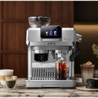 格睿尔咖啡机意式家用冷萃半自动15Bar泵压15档研磨触摸屏咖啡豆适配技术手自一体奶泡金属机身