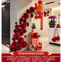 苏宁 龙云天盾 新年蜂窝灯笼装饰品2026元旦春节氛围感场景布置挂饰