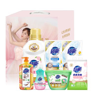 超能 天然香氛粉洗衣液套装 超能享悦生活洗护套装5870g