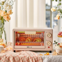 小熊(Bear)迷你电烤箱10L家用不占地小型定时控温烤箱烘焙炸烤多功能台式电烤炉1-2人用DKX-F10M6