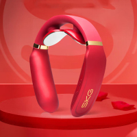 SKG颈椎按摩器低频脉冲颈部按摩仪热敷脖子智能护颈仪 4330时尚红