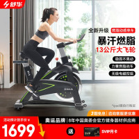 舒华(SHUA)动感单车家用智能调阻健身器材室内运动减肥健身车SH-B3100S-H1绿
