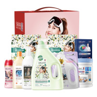 蔬果园家庭清洁礼包套装礼盒装 洗衣液洗衣凝珠谷爱凌大师调香品牌礼盒 蔬果园定制9件套SGY2507-13