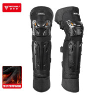 摩多狼电动机车冬季护膝长版加绒防寒机车骑行护具加厚保暖骑手 加绒保暖冬季长版_[防摔__夜间反光[护膝] 均码