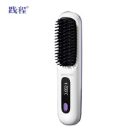 JeoyCosy践程 直发梳负离子护发不伤发便携内扣两用直卷发棒无线迷你懒人造型美发梳子HC-1 黑色 40mm