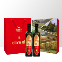 恩纳尔(ENNAER)欧尚礼盒特级初榨橄榄油500mlx2 原装进口植物油家用油木本食用油