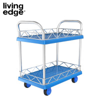 栎捷时(LIVING EDGE)双层护栏手推平板车 蜂窝增强款60*90CM 承重300KG(计量单位:件)