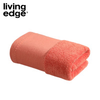 栎捷时(LIVING EDGE)抗菌纯棉宽缎方巾 毛巾抹布两用 34*34cm/50g(计量单位:条)橘色
