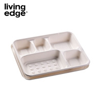 栎捷时(LIVING EDGE)一次性环保打包盒深五格带盖 200套/箱(计价单位:箱)