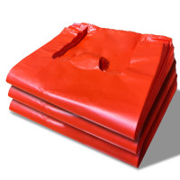 背心式单面3丝特厚红色打包袋垃圾袋