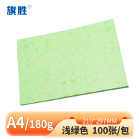 旗胜皮纹纸浅绿 A4 包