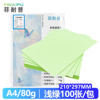 菲耐普 皮纹纸 封皮纸A4 浅绿/包