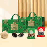 半亩川 萃语山珍菌菇 干货 山珍 礼盒 猴头菇 金钱菌 海鲜菇 中秋礼盒 1.3kg/盒