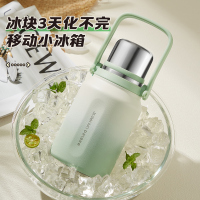 物生物(RELEA)简诗男女1250ML大容量 保温杯316L不锈钢水杯泡茶杯 莺歌绿