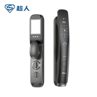 超人Q9-RM全自动指纹锁家用防盗门电子锁3D人脸识别密码开锁 枪黑色
