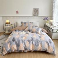 雅鹿全棉加厚生态磨毛四件套 清香花艺 YL4123