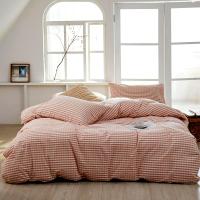 雅鹿無印风色织水洗棉四件套 玉小格 YL3112