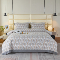 雅鹿全棉臻品磨毛四件套 澜影-灰 YL3134