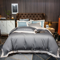 雅鹿 典雅风140支全棉轻奢刺绣套件 慕斯灰 YL1124