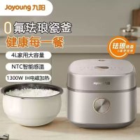 九阳(Joyoung)0氟珐琅瓷釜电饭煲4L升iH加热铁釜球胆不粘智能预约[健康0氟 珐琅瓷釜]F-40NF079 4L