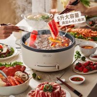 小熊电火锅电炒锅5升拔杆调温多功能焖锅煎锅家用 D50G1