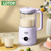 LOTOR(小浣熊)多功能迷你全自动豆浆机 果汁机 破壁机 榨汁机无渣不用过滤 BL-81 800毫升 紫色 个