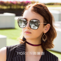 海俪恩 墨镜女士太阳镜 偏光开车专用防晒护目镜大框显瘦眼镜N6621N16P