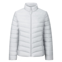 波司登(BOSIDENG)25年新款短款轻薄羽绒服(女款)90绒户外野营登山旅游外套 格雷灰爱心压花9CN5