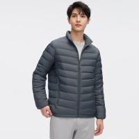 波司登(BOSIDENG)25年短款基础轻薄羽绒服 男款 90绒立领便携保暖居家 幻影灰8243