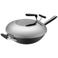 爱仕达(ASD)[27天烧不坏铁锅同款]炒锅锈不了精铁无涂层锈不了家用炒菜锅32cm尖圆底丨明火用丨CF32M2Q 个