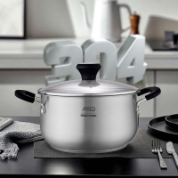 爱仕达不锈钢复底汤锅304不锈钢汤锅炖锅电磁炉通用24cm TS24A1J 个
