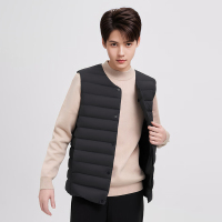 波司登(BOSIDENG)25年秋轻薄羽绒服 男款 90绒立领舒适保暖内搭马甲 中山青5870