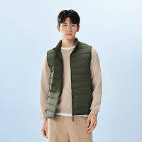 波司登(BOSIDENG)25年秋轻薄羽绒服 男款 90绒立领舒适保暖内搭马甲 苔原绿4846