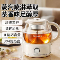 龙力煮茶器迷你煮茶炉小型办公室电茶炉喷淋式蒸茶壶家用红茶壶LL-8625